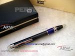 Perfect Replica Montblanc Starwalker Stainless Steel Clip Black And Blue Ballpoint Pen For Sale